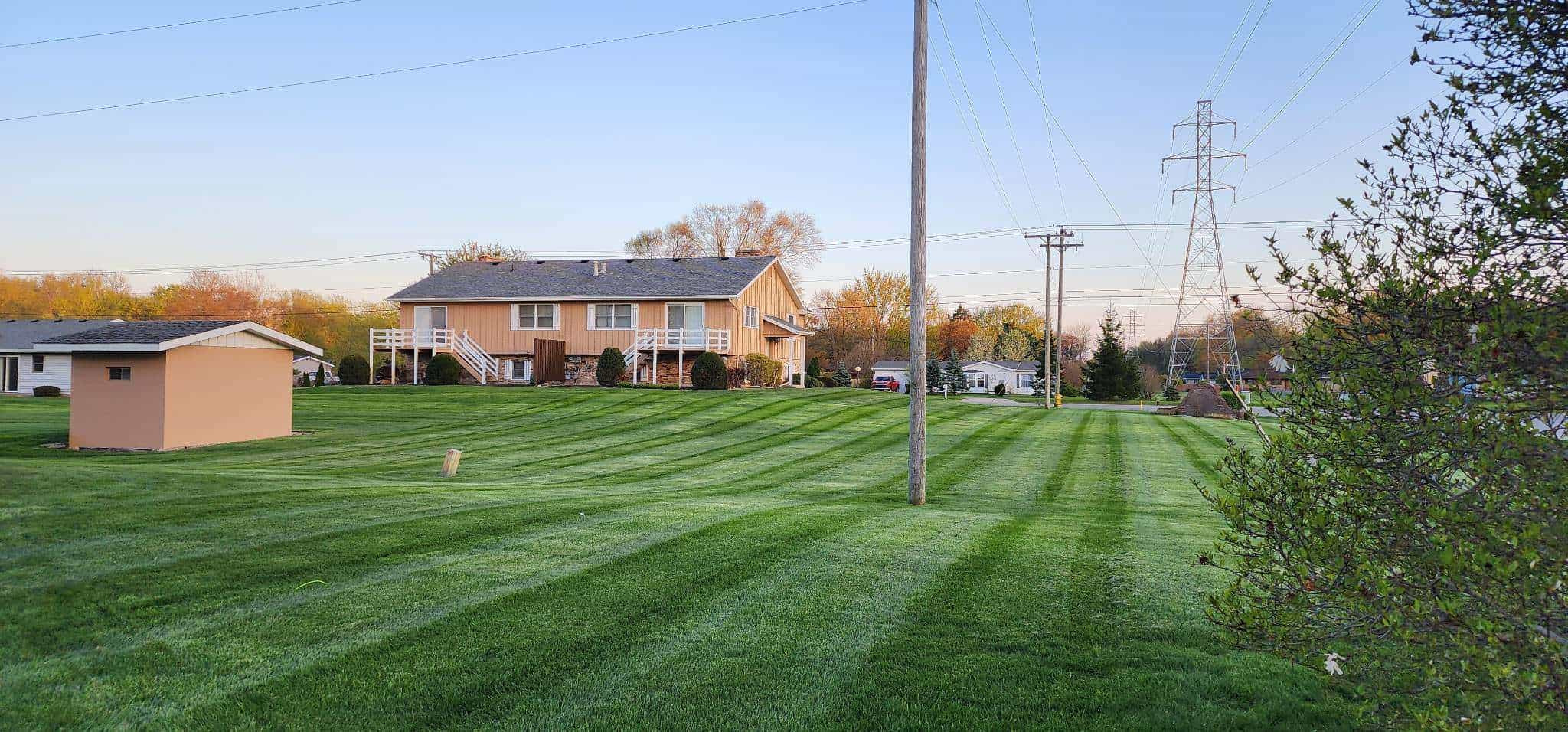 Striped lawn after care